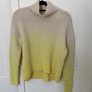 Elegant Two-Tone Turtleneck Sweater